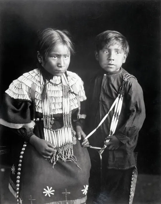 Framed Print : Plains Native American Children Framed Print : Plains Native American Children