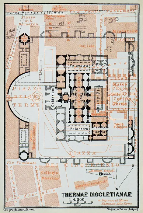 Framed Print : Plan of the Baths of Diocletian - Rome, Italy - 1893 Framed Print : Plan of the Baths of Diocletian - Rome, Italy - 1893