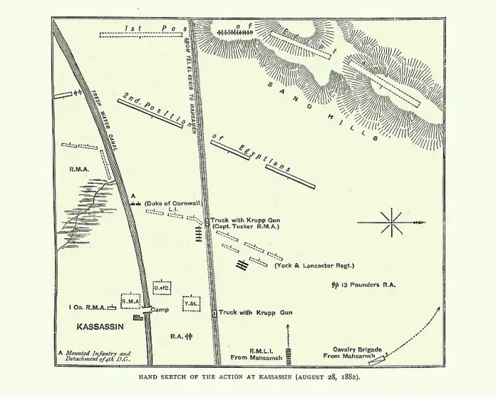 Framed Print : Plan of the Battle of Kassassin Lock, Anglo-Egyptian War Framed Print : Plan of the Battle of Kassassin Lock, Anglo-Egyptian War