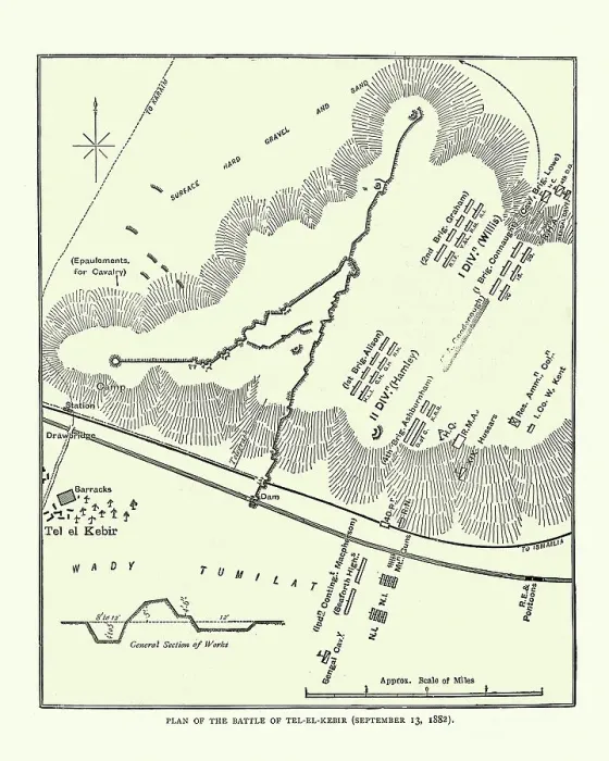 Framed Print : Plan of the Battle of Tell El Kebir, Anglo-Egyptian War Framed Print : Plan of the Battle of Tell El Kebir, Anglo-Egyptian War