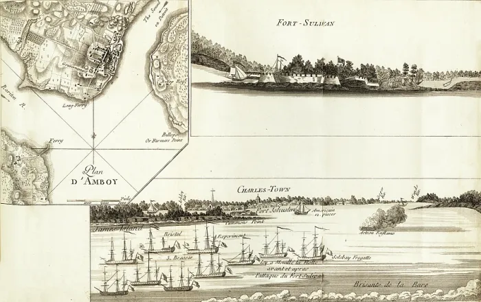 Framed Print : Plan d'Amboy, View of Charleston Framed Print : Plan d'Amboy, View of Charleston