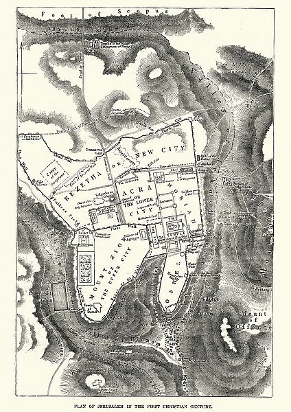 Plan of Jerusalem in the 1st Century