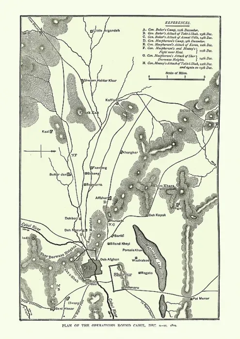 Framed Print : Plan of the Siege of Kabul, 1879, Second Anglo-Afghan War Framed Print : Plan of the Siege of Kabul, 1879, Second Anglo-Afghan War