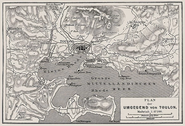 Plan of the surrounding of Toulon