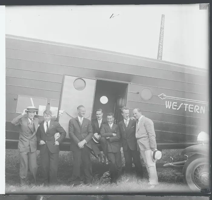Framed Print : Plane Crew Beside Aircraft Framed Print : Plane Crew Beside Aircraft