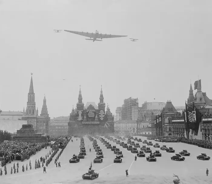 Framed Print : Planes Flying over May Day Parade Framed Print : Planes Flying over May Day Parade