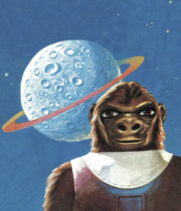 Framed Print : Planet and Gorilla