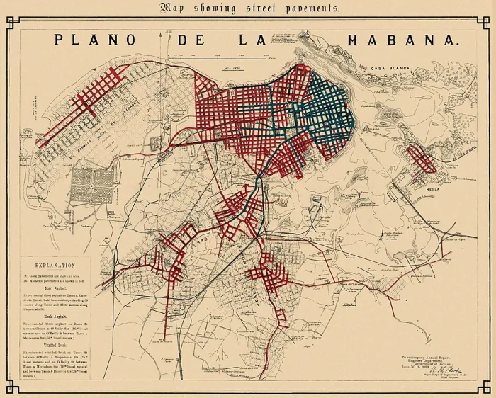 Framed Print : Plano de la Habana Framed Print : Plano de la Habana