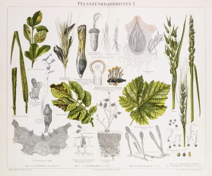 Framed Print : Plant diseases Chromolithograph 1896 Framed Print : Plant diseases Chromolithograph 1896