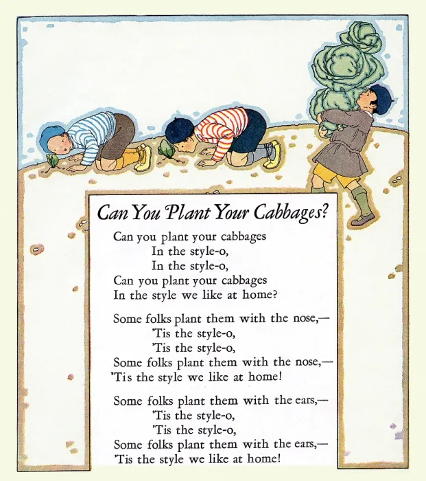 Framed Print : Can You Plant Yout Cabbages Framed Print : Can You Plant Yout Cabbages