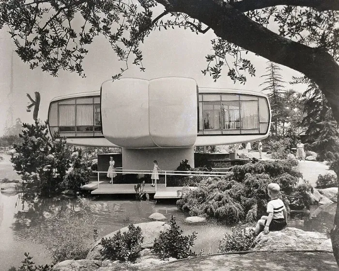 Framed Print : Plastic House on Display at Disneyland