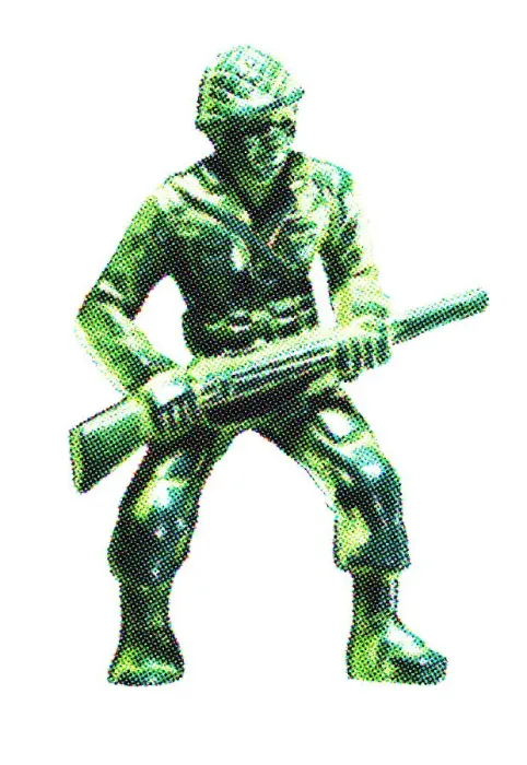 Framed Print : Plastic Toy Soldier