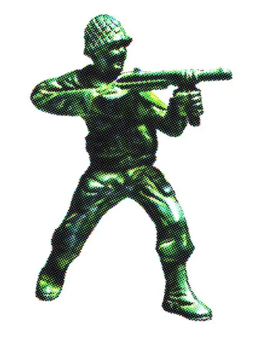 Framed Print : Plastic Toy Soldier