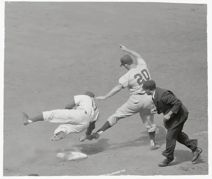 Framed Print : Play at First Base Framed Print : Play at First Base