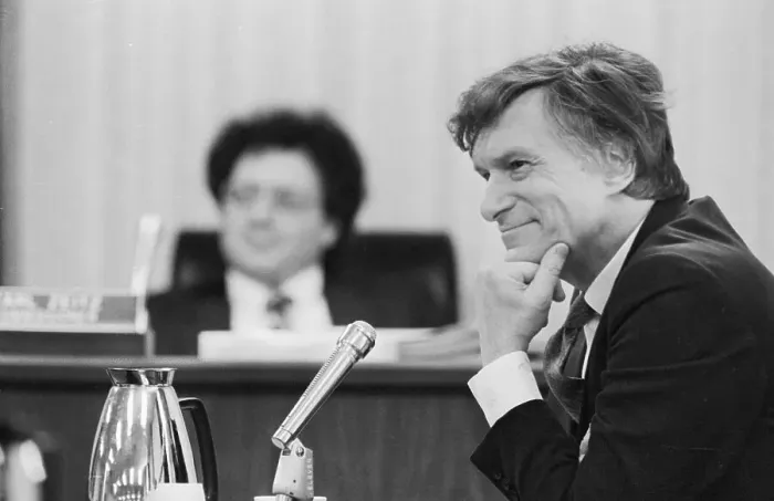 Framed Print : Playboy Founder Hugh Hefner Testifying Framed Print : Playboy Founder Hugh Hefner Testifying