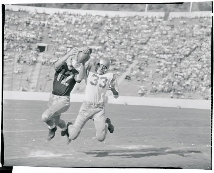 Framed Print : Player Intercepting a Pass Framed Print : Player Intercepting a Pass