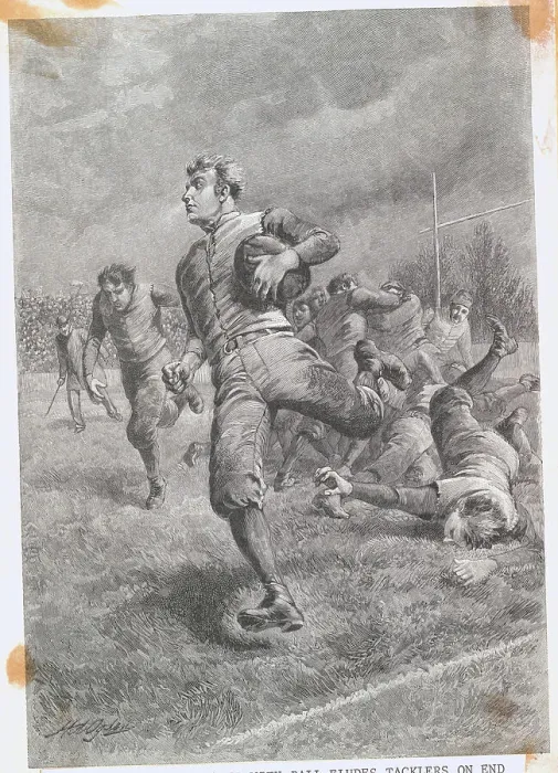 Framed Print : Player Running with Football Framed Print : Player Running with Football