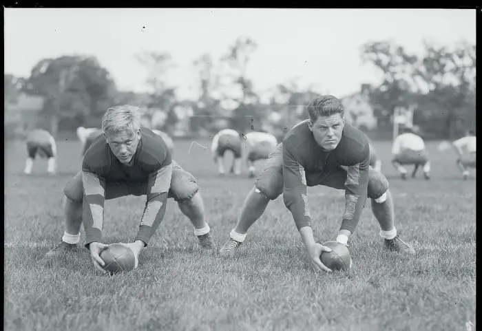 Framed Print : Players Participating at Football Practice Framed Print : Players Participating at Football Practice