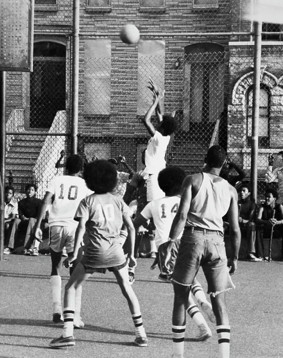 Framed Print : Playing Basketball In Harlem