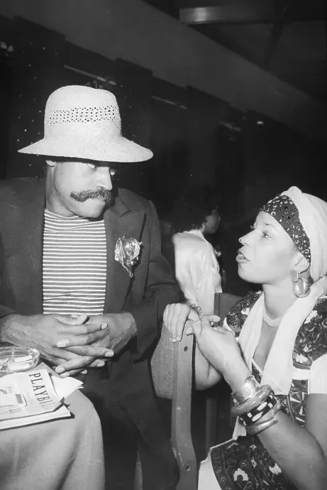 Framed Print : Playwrights Melvin Van Peebles and Niozake Shange Framed Print : Playwrights Melvin Van Peebles and Niozake Shange