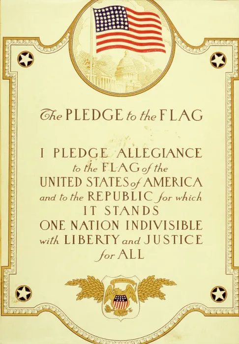 Framed Print : The US Pledge of Allegiance Framed Print : The US Pledge of Allegiance