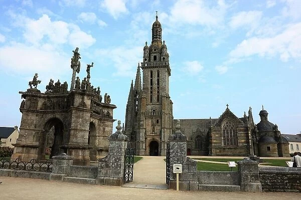 Pleyben, Saint Germain Church and Calvary, Calvarie, Calvary, Enclosed Parish, Brittany, France