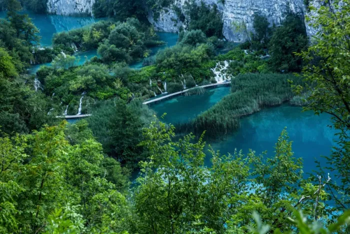Framed Print : Plitvice Lakes from above Framed Print : Plitvice Lakes from above