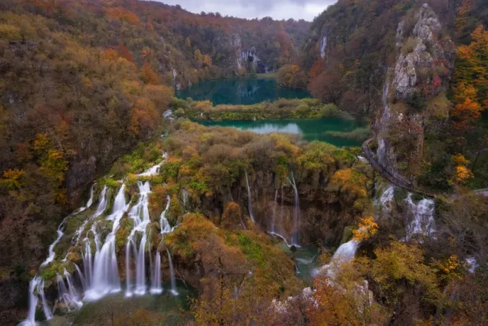 Framed Print : Plitvice National Park in autumn season, Croatia