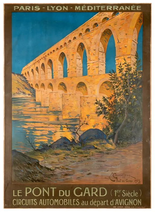 Framed Print : PLM Pont Du Gard Poster Framed Print : PLM Pont Du Gard Poster