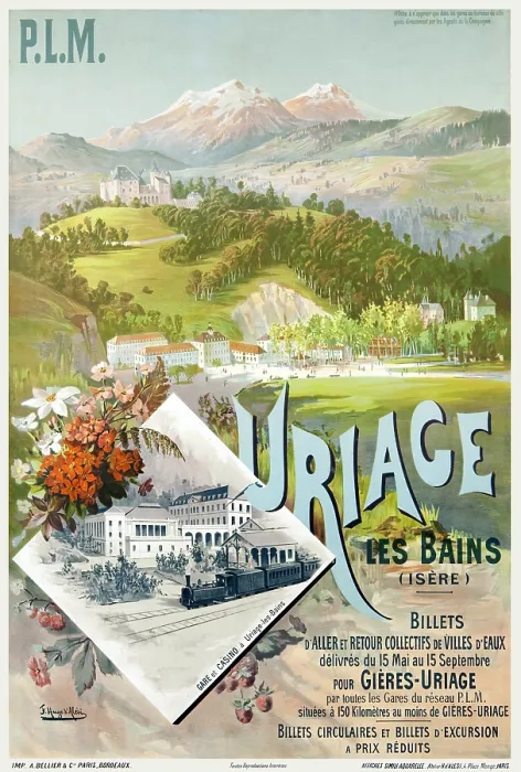Framed Print : PLM - Uriages Les Bains (Isere) Framed Print : PLM - Uriages Les Bains (Isere)