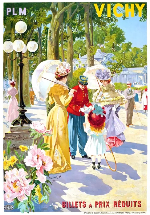 Framed Print : PLM Vichy. French travel poster for PLM (Paris-Lyon-Mediterranée) Railway to Vichy Framed Print : PLM Vichy. French travel poster for PLM (Paris-Lyon-Mediterranée) Railway to Vichy