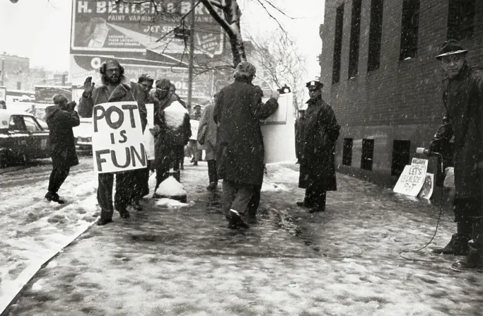 Framed Print : Poet Allen Ginsberg Marching with Pot Conformists Framed Print : Poet Allen Ginsberg Marching with Pot Conformists