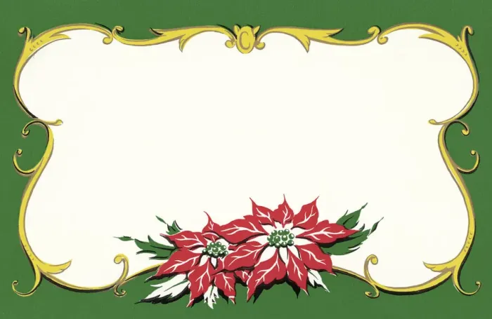 Framed Print : Poinsettia Border Framed Print : Poinsettia Border