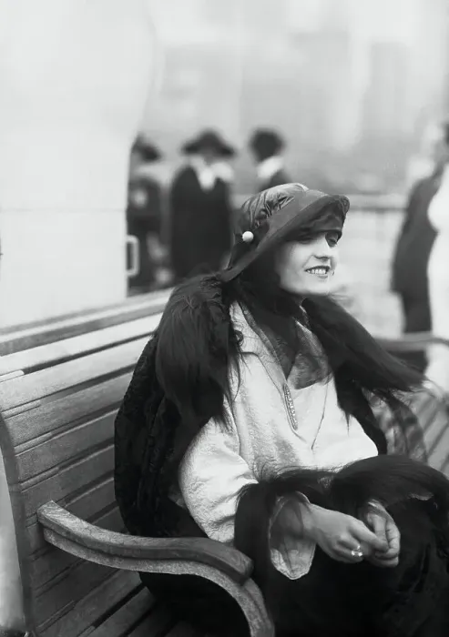 Framed Print : Pola Negri Outside on Bench Framed Print : Pola Negri Outside on Bench
