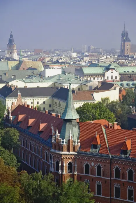 Framed Print : Poland, Krakow, cityscape with churches Framed Print : Poland, Krakow, cityscape with churches