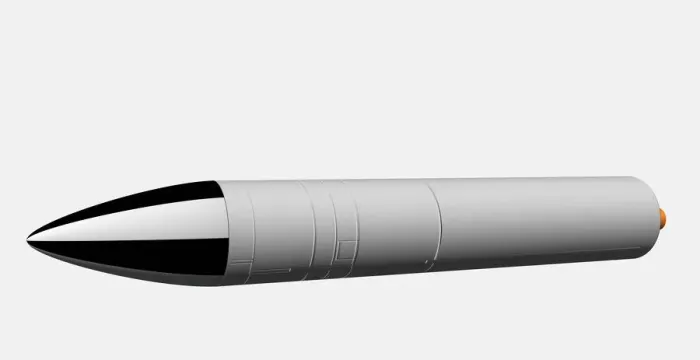 Framed Print : Polaris A3 American nuclear missile, digital illustration