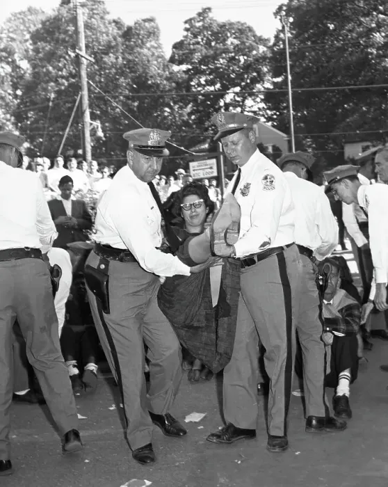 Framed Print : Police Arrest Demonstrators at Amusement Park Framed Print : Police Arrest Demonstrators at Amusement Park
