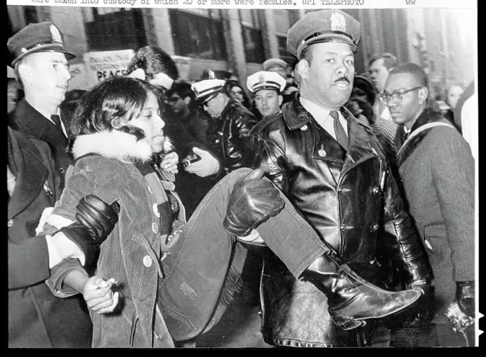 Framed Print : Police Arresting Anti-Vietnam War Demonstrator Framed Print : Police Arresting Anti-Vietnam War Demonstrator