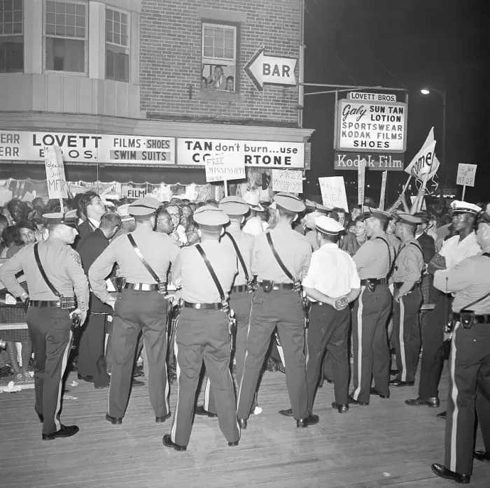 Framed Print : Police Blockade Mississippi Freedom Party Framed Print : Police Blockade Mississippi Freedom Party