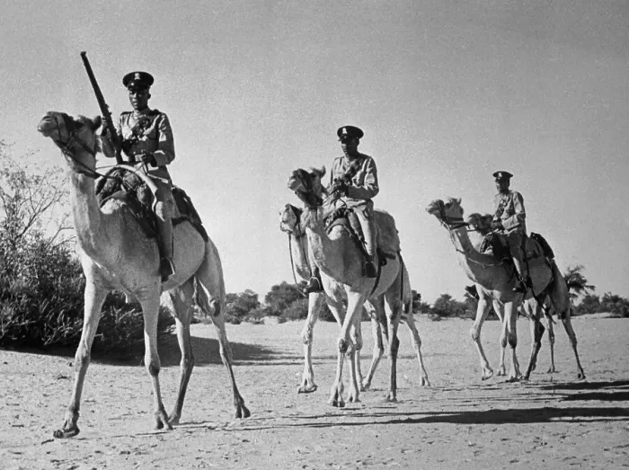 Framed Print : Police of Botswana Traveling by Camel Framed Print : Police of Botswana Traveling by Camel