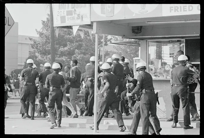Framed Print : Police Clashing with Rioters Framed Print : Police Clashing with Rioters