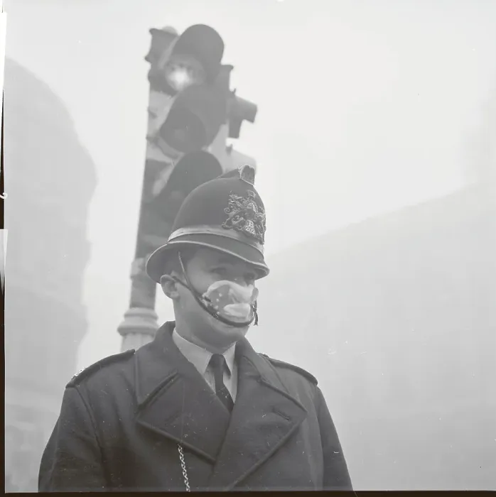 Framed Print : Police Constable Posing in Special Mask Framed Print : Police Constable Posing in Special Mask