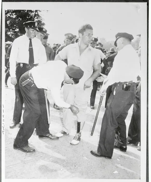 Framed Print : Police Discovering Hidden Weapon on Paul Robeson Concert Goer Framed Print : Police Discovering Hidden Weapon on Paul Robeson Concert Goer