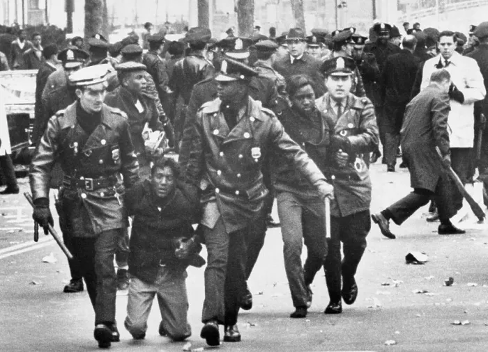 Framed Print : Police Dragging Students Framed Print : Police Dragging Students