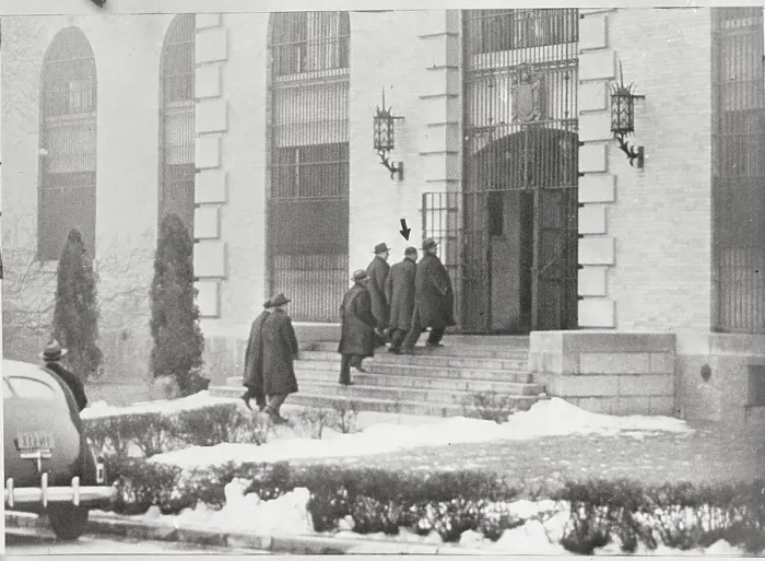 Framed Print : Police Escorting Louis Buchalter Framed Print : Police Escorting Louis Buchalter