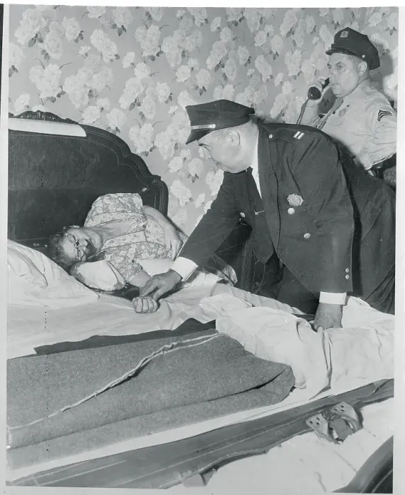 Framed Print : Police Examining Shooting Victim