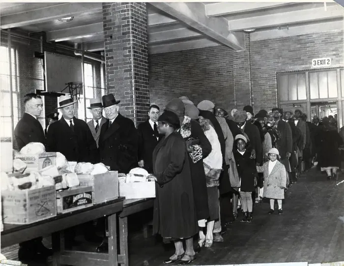 Framed Print : Police Feed Poor in Harlem Framed Print : Police Feed Poor in Harlem
