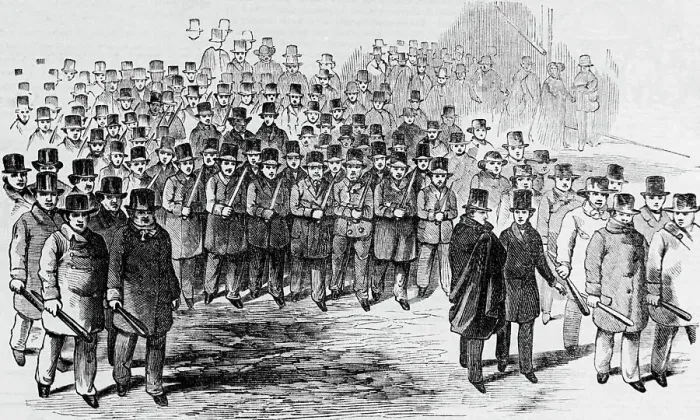 Framed Print : Police Take Fugitive Slave To Boat Framed Print : Police Take Fugitive Slave To Boat