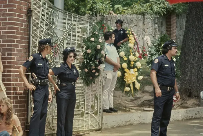 Framed Print : Police Guards At Graceland Framed Print : Police Guards At Graceland
