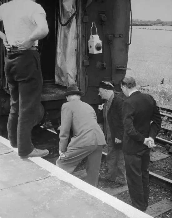 Framed Print : Police Investigating Train Car Framed Print : Police Investigating Train Car